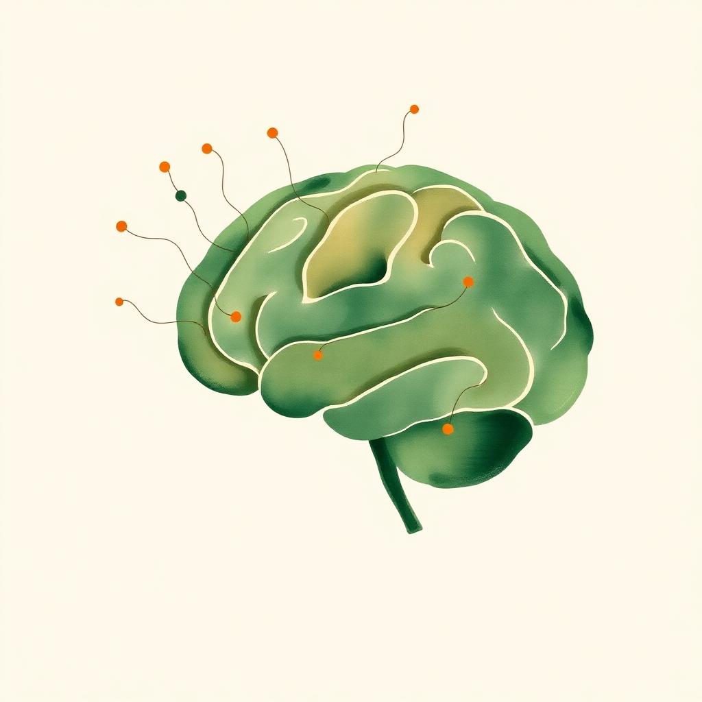 Illustrazione del cervello e dei pensieri